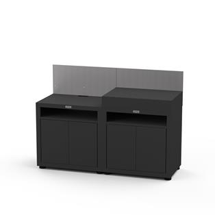 4-Elemente-Küche mit Anrichte – Schwarz