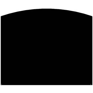Halbrunde Bodenplatte Schwarz 100 x 120 (B x H)