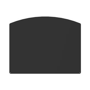 Halbrunde Bodenplatte Schwarz 100 x 120 (B x H)