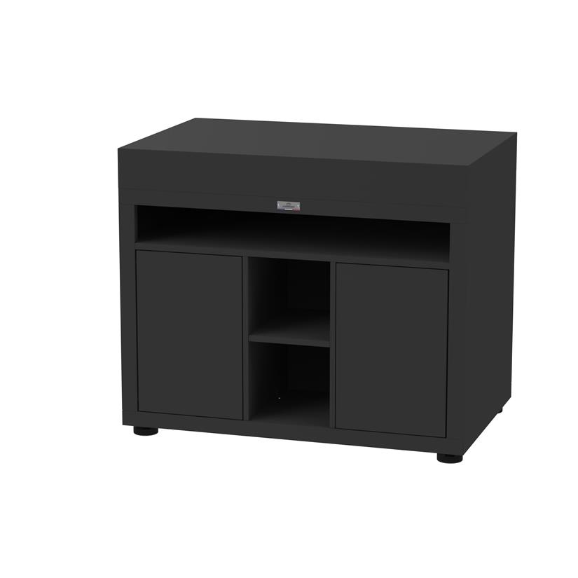 Kochmöbel mit Ablageboden, 110 x 70 cm Schwarz