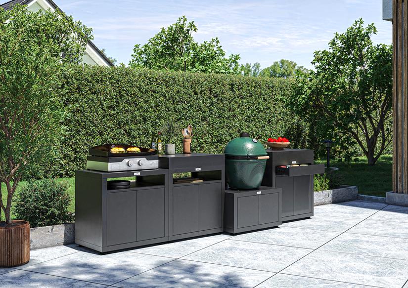 KAMADO-MÖBEL 80 X 70 CM SCHWARZ