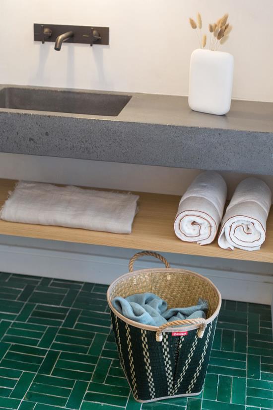 Weidenkorb Zopf Rund Zweifarbig