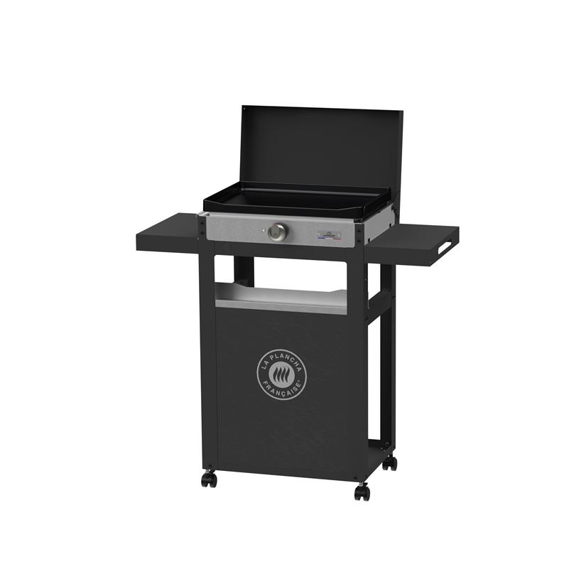 La Plancha Francaise Electrique 150 Duo-Ausführung (inkl. Deckel, Wagen, Gewürzhalter und Vorhang)