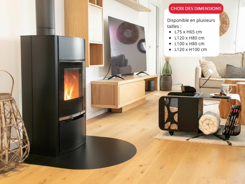 Halbrunde Bodenplatte 75 x 65 (B x H)