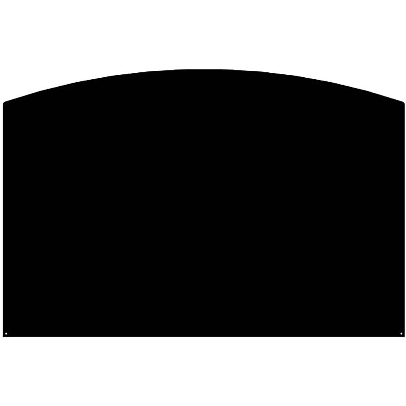 Halbrunde Bodenplatte Schwarz 100 x 120 (B x H)