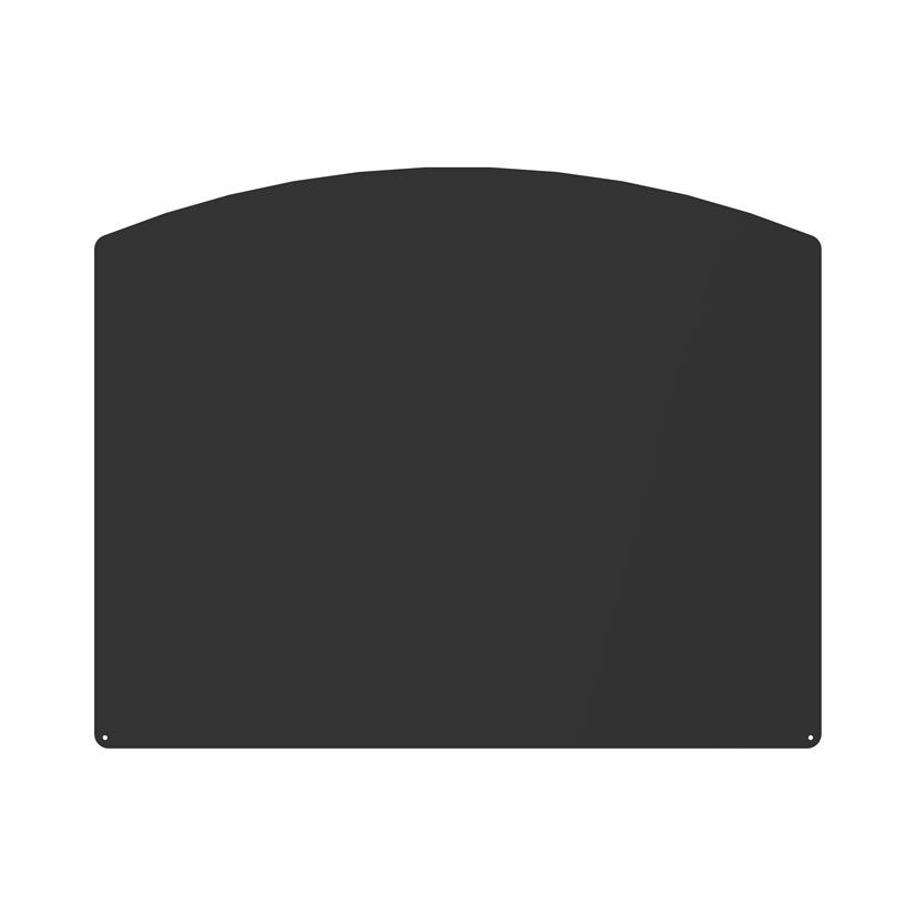 Halbrunde Bodenplatte Schwarz 100 x 120 (B x H)