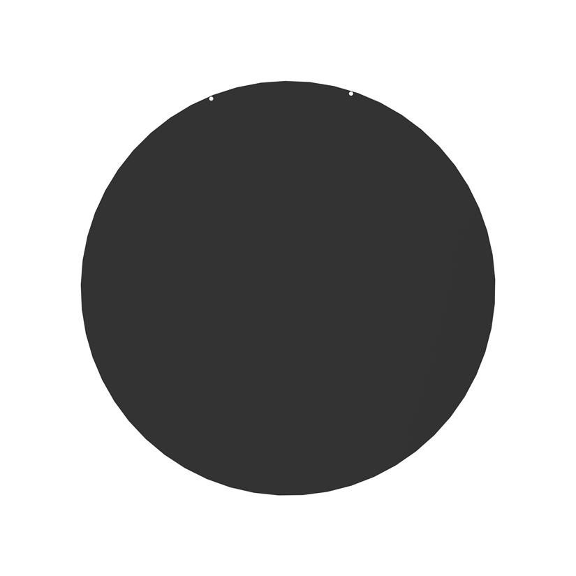 Bodenplatte Rund Schwarz 74-cm-Durchmesser
