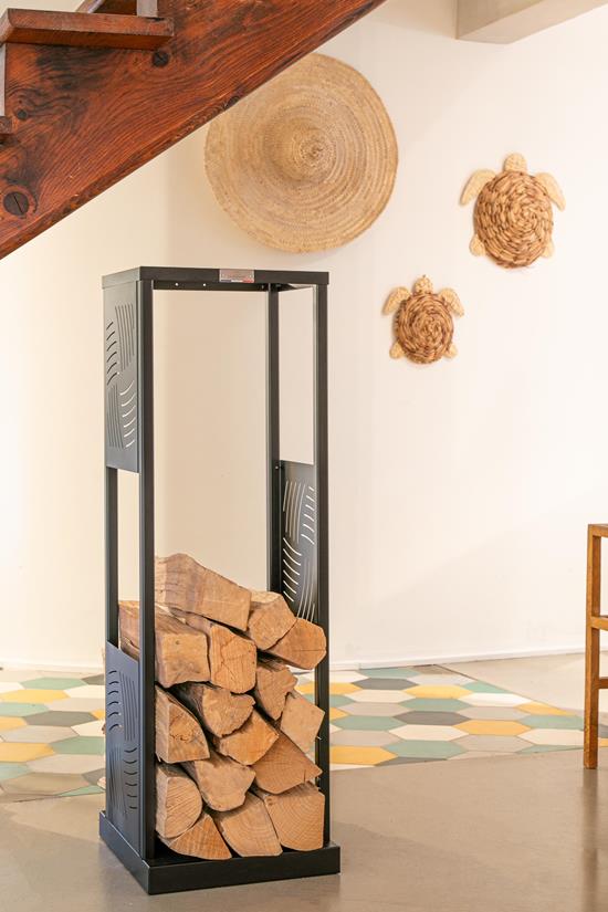 Einfacher Holzständer, gerade, schwarz